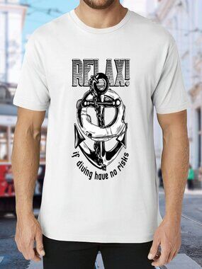 Relax Anchor Graphic Tee - White